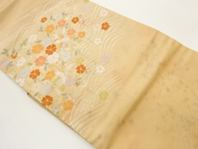 JAPANESE KIMONO / WAVE / WEEPING CHERRY BLOSSOM / BIRD PATTERN WEAVING